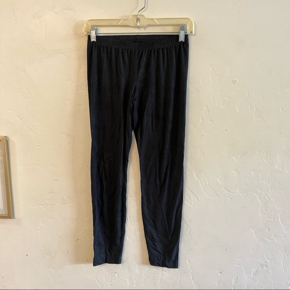 Arizona Jean Co Dark Gray Textured Cropped Leggings Large